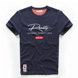 Men's T-shirt Cotton White Blue T Shirt Men Autumn Summer Causal O-neck Basic Tshirt Male High Quality Classical Tops Designer - Image 4
