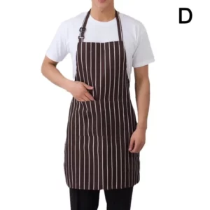 Kitchen Cooking Apron Chef Halterneck Apron With 2 Pockets Catering Sleeveless Aprons Men Woman BBQ Waiter Printing Apron - Image 5