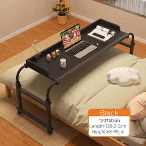 Laptop Computer Adjustable Height and Length Living Room Bedroom Movable Desk Overbed Table - Image 6