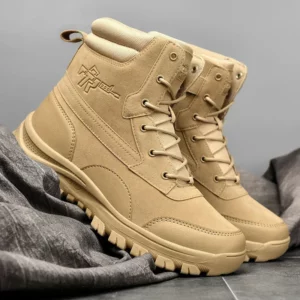 Men's Waterproof Leather Hiking Work Boots Man sneakers Non-Slip Lightweight Breathable Non-Slip Desert Boots shoes for men - Image 6