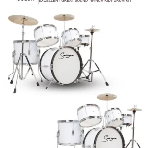 Drum Kit High Quality Musical Percussion Instrument 5 Piece 3 Cymbals Professional Kid Drum Set Ideal for Beginners, Students - Image 5