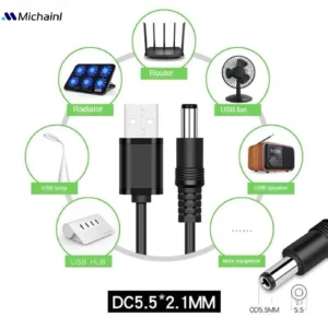 USB Power Boost Line DC 5V to DC 9V / 12V Step UP Module USB Converter Adapter Cable 2.1X5.5MM Plug For Router computer - Image 2