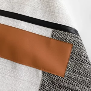 Cushion Cover Soft Cotton Linen Stitching Style PU Leather 50*50 Square Pillowcase Bedroom Sofa TV Pillow Case Fashion All-match - Image 5