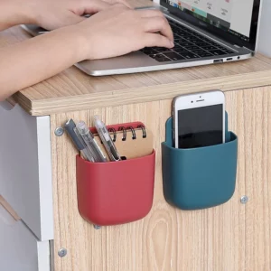 Wall Mounted Storage Box Mobile Phone Plug Holder Stand Rack Remote Control Storage Organizer Case For Air Conditioner TV - Image 2