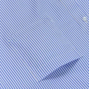 Men's Classic Long Sleeve Solid/striped Basic Dress Shirts Single Patch Pocket Formal Business Regular Fit Office Social Shirt - Image 3