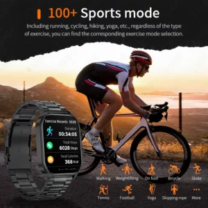 LIGE Men's Watch Outdoor Flashlight Military IP68 Waterproof Smart Watch Men Heart Rate Sport Fitness Watches BT Call Smartwatch - Image 4