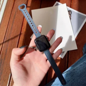 Thin Leather Strap for Apple Watch Band 10 9 8 46mm 42mm 41mm 44mm 45mm 38/40mm Women Watchband Bracelet Belt iWatch 7 se 6 5 4 - Image 6