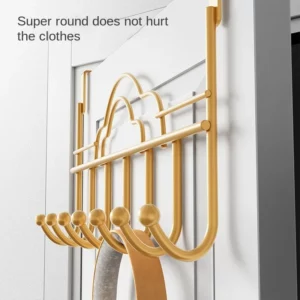 Behind The Door Hooks Household Storage Wall Hanger Hooks No Punch Coat Rack Home Storage Door Hooks - Image 4
