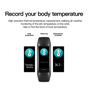 1.1'' AMOLED Smartwatch Body Temperature Monitor Fitness Clock Sports Waterproof Men Smart Watch Band for Women IOS Android 2024 - Image 4