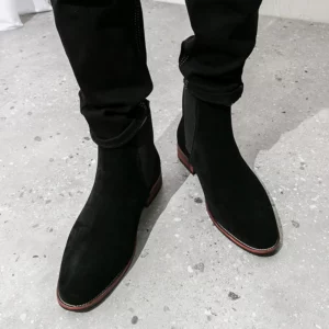 Winter Men's British Style Chelsea Boots Cow Suede Genuine Leather Men Fashion Ankle Boot Mens Casual Short Boots High-Top Shoes - Image 6