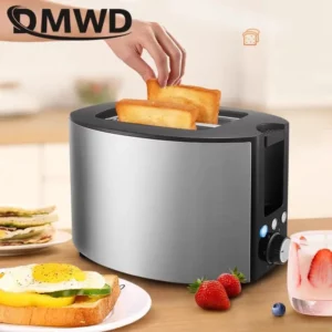 Stainless steel Bread Toaster Sandwich waffle Bake oven Multifunctional Breakfast maker with Widened bake slot with crumb tray - Image 6