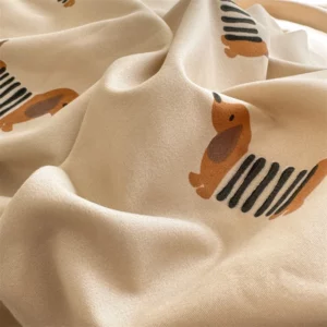 Cute Dog Printed Duvet Covet Set Brown Color Comforter Cover with Pillowcase for Kids Single/Queen/King housse de couette Full - Image 5