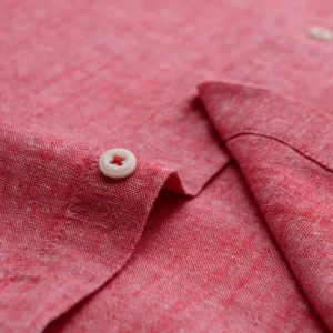 Men‘s Solid Button-Down Collar Dress Shirt - Breathable Cotton-Linen Blend - Long Sleeve, Slim-fit - Spring Summer Casual Chic - Image 4