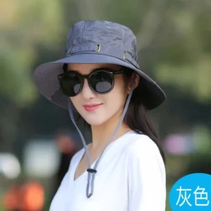 Unisex Summer Sunscreen Wide Brim Bucket Hats Women UV Protection Waterproof Panama Caps Hunting Sun Fisherman Hat for Mens Bob - Image 6