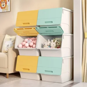 Multi-storey Home Storage Cabinet Drawer Plastic Children's Wardrobe Locker Baby Toys Cupboard Thick Organizer storage cabinet - Image 1