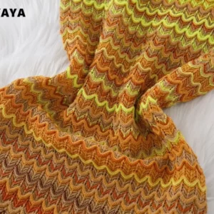 CM.YAYA Women Wave Striped Sleeveless Knit Ribbed Tank Bodycon Midi Long Maxi Dress 2025 Streetwear Fashion Chic Dresses Vestido - Image 6