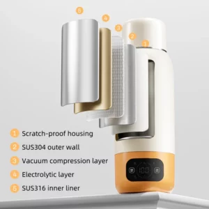 100-240V Electric Kettle 600ML Portable Heating Cup Multifunction Boiled Water Pot Smart Teapot Adjustable Temperature Kettles - Image 6