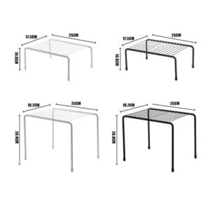 Kitchen Cabinet Organizer Shelf Iron Storage Rack Holder Bathroom Cabinet Organizer Food Pantry Organization and Storage Shelves - Image 6