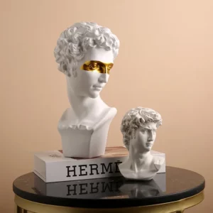 Statue of Nordic Greek Figures Mythology Goddess Hero David Venus Mozart Bust Figurine Sculpture Sketch Model Room Decoration - Image 4