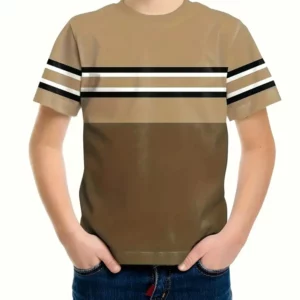 2025 Baby Grid Simple T-Shirts 3d Print Boys Clothing Cool Daily Fashion Top Casual Boy Clothes Casual Short Sleeve Tees - Image 4