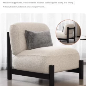 X&D Milk Oil Style Living Room Single Sofa Small House Single Chair Wabi Sabi Style Lazy Leisure Chair Simple Designer Style - Image 6