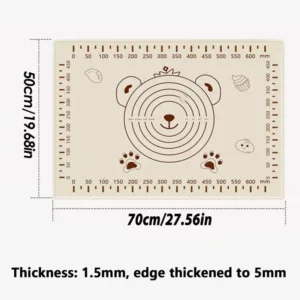 70*50cm Silicone Pad Baking Mat Sheet Kneading Dough Mat For Kitchen Rolling Dough Pizza Large Dough Non-Stick Maker Holder - Image 5