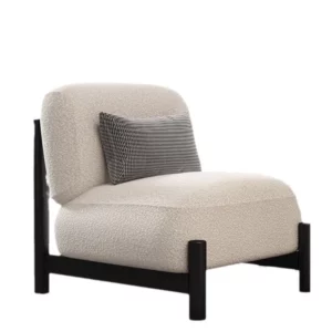 X&D Milk Oil Style Living Room Single Sofa Small House Single Chair Wabi Sabi Style Lazy Leisure Chair Simple Designer Style - Image 5