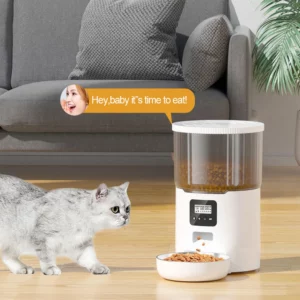 New 4L Pet Feeder Cat Dog Smart Food Dispenser Regular Quantitative Feeding With Audio Recording Feeding Bowls Pet Supplies - Image 5