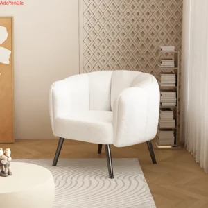 Nordic Lamb wool Single sofa relax armchair lazy sofa bubble Design waiting Makeup manicure dressing chair Living room furniture - Image 3