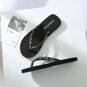 Flip Flops Women Summer Outside Flat Bottomed Beach Shoes Sandals Shoes for Women Slippers Slipper Sandal Low (1cm-3cm) EVA - Image 4
