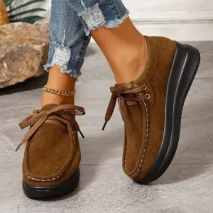 2024 FASHION BREATHABLE CASUAL FLAT SHOES WOMEN LADIES LIGHT SWING PLATFORM GIRLS SHOES WOMEN SLIMMING CASUAL WOMEN FLATS SHOES - Image 5