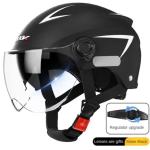 Motorcycle Helmet Electric Vehicle Protection All-season Universal Riding Helmet Lightweight and Breathable Quick Buckle Helmet - Image 5