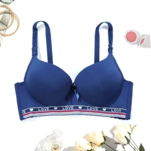 BEAUWEAR Women Seamless Push-Up Sports And Leisure Bra With Four-Row Hook, Alphabet Decor And Steel Support Underwear C Cup - Image 5