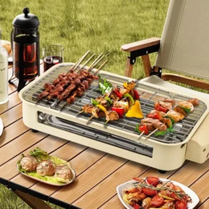 Pukomc Electric Smokeless Indoor Grill, Non-Stick Cooking Removable Plate, Portable Korean BBQ Grill with Removable Temperature - Image 5
