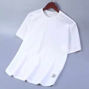 5XL Solid Color Waffle T-shirts for Men Casual Brand Quality Short-sleeved Men's Tees New Summer Fashion Designer Tops Male - Image 2