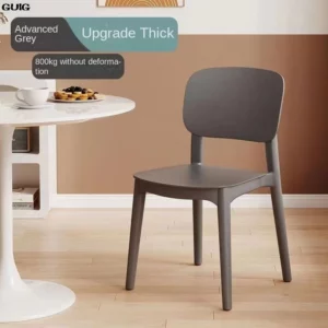 GUIG Home Thickened Plastic Chair Can Be Stacked Long Sitting Comfortable Dining Table Chair Designer Creative Backrest Stool - Image 5
