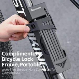 WEST BIKING Portable Bicycle Folding Lock Security Durable Anti-Theft Scooter Electric Bike Padlock MTB Road Bike Accessories - Image 2