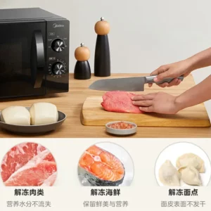 Household microwave oven. Mechanical version. Small. Sterilization. Multi-function. Turntable. Knob. - Image 5