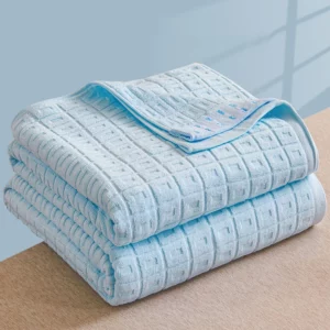 Cotton Terry Towel Blanket for Beds Summer Towelling Quilt Bed Cover Adult Student Dormitory Bedspread Plaid Sofa Blankets Throw - Image 2
