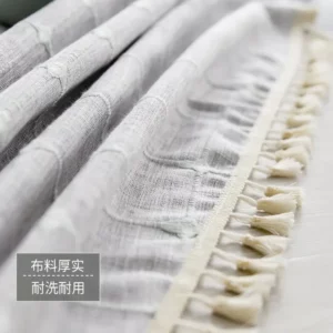 Plaid Cotton Linen Round Tablecloth Wedding Hotel Banquet Cloth Table Cover Indoor Dining Room Kitchen Outdoor Decor Manteles - Image 4