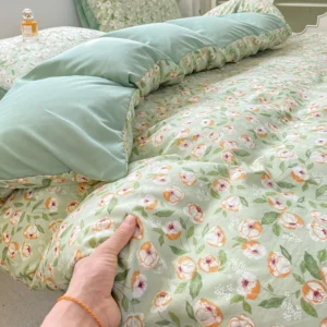 1pc Duvet Cover and 2pcs Pillowcase Polyester Cotton Home Hotel Bedding Set Suprt Soft Comforter Cover with Zipper Closures - Image 3