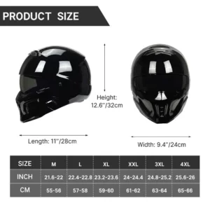 Classic Style Matt Black Scorpion Helmet Detachable Multi-purpose Combination Motorcycle Locomotive Capacete De Moto Masculino - Image 2