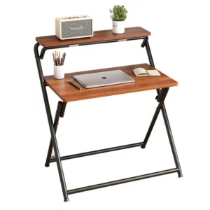 Metal Desk Foldable Computer Desk Student Home Small Apartment Bedside Table School Dormitory Small Table Simple Study Table - Image 5