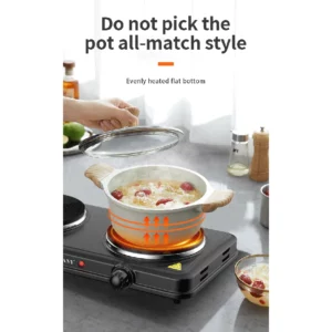 Multi Functional Household Kitchen Dual Pot Electric Stove2000W Dual Stove Adjustable Temperature Cooking Stove Portable Kitchen - Image 5