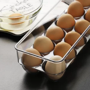 Transparent Egg Storage Box Egg Tray Containers Kitchen Refrigerator Organizer Eggs Dispenser Fresh Preservation 12/14/21 Grids - Image 5