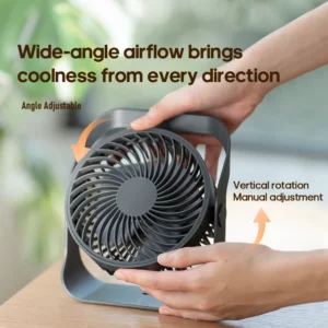 Portable Desktop Electric Fan 2000mah Regulated USB Wall Ceiling Fan USB Wireless Home Quiet Air Circulator Fan with Hook - Image 5