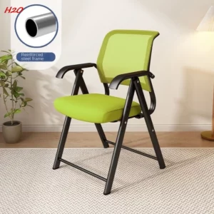 H2O Folding Chairs Conference Room Mesh Fabric Breathable Computer Desk Training Chair With Writing Board Learning Strong - Image 4