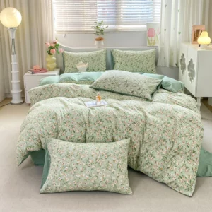 1pc Duvet Cover and 2pcs Pillowcase Polyester Cotton Home Hotel Bedding Set Suprt Soft Comforter Cover with Zipper Closures - Image 2