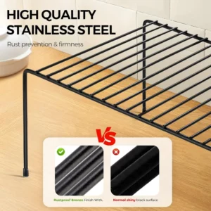Kitchen Cabinet Organizer Shelf Iron Storage Rack Holder Bathroom Cabinet Organizer Food Pantry Organization and Storage Shelves - Image 5