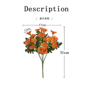 Autumn Artificial Daisy Flowers Silk Bouquet Fake Flower DIY Decor for Vase Home Wedding Christmas Decorative Household Products - Image 6